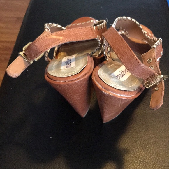 NEW cognac colored leather wedges - Picture 3 of 8